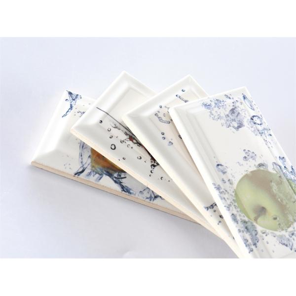 White 75x152mm Ceramic Indoor Wall Tiles for Kitchen