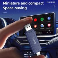 Adaptateur filaire à sans fil Carplay & Android Auto 2 en 1 Dongle Mini SEPro Ai Box Connexion rapide