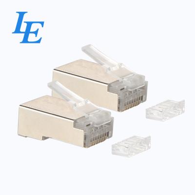 FTP Rj45 8p8c Cat6 Gold Plated Network Plug For Solid Wire Cable