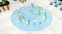 Malaysia Resort Water Slide Aqua Park 400㎡ Water Splash Zone For Children