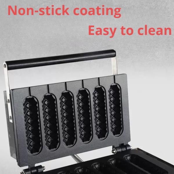 6 Sticks Waffle Stick Machine Commercial Corn Dog Waffle Equipment Hotdog Electric Waffle Maker