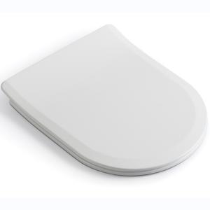 白いD形 柔らかい閉ざされたトイレシートカバー 快速解き蓋と2つのプッシュボタン