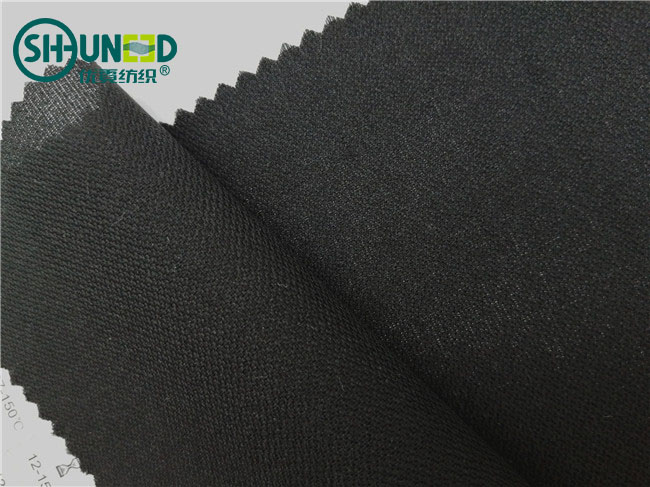 Eco Friendly Drill Fusing Woven Interlining Broken Twill Weave For Garment