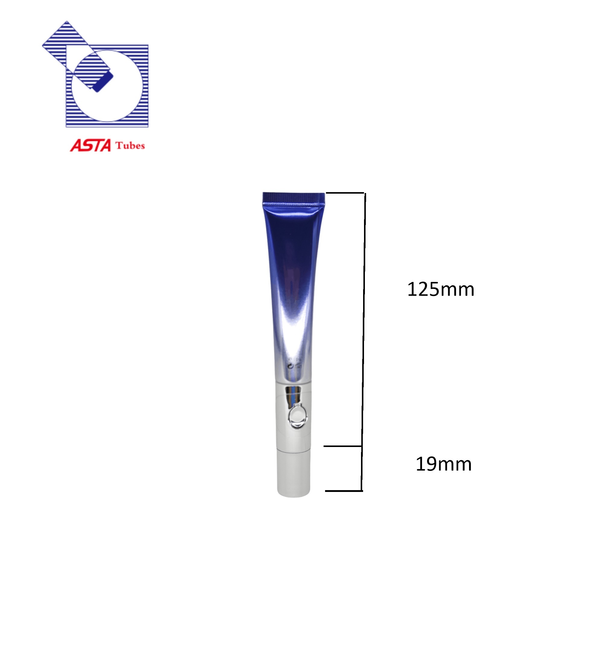 ABL Aluminum Plastic Cosmetic Vibration Metal Color Massage Eye Cream Tube with Electric Zinc Alloy Applicator