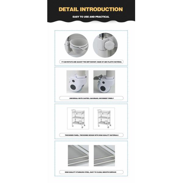 Patient Medical Abs Emergency Medical Trolley Cart Hospital Nursing Trolley