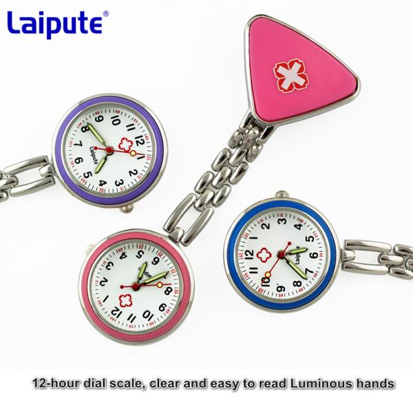Silver Digital Nurses Clip On Fob Watch Waterproof Watches For Nurses