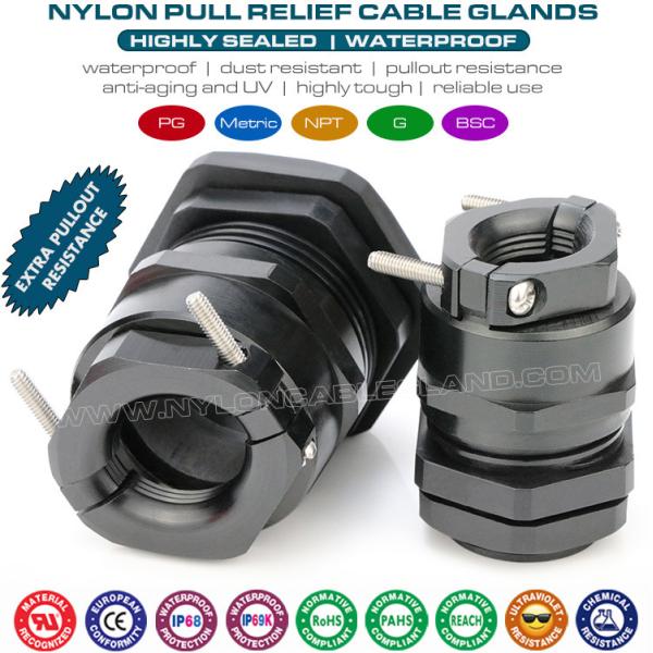 Adjustable Watertight Black Cable Glands