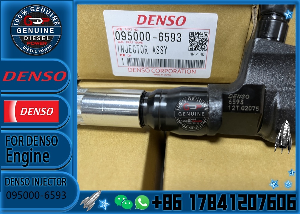 New Original Fuel Injector 095000-6593 23670-E0010 23670E0010 High-Speed Steel Engine Parts