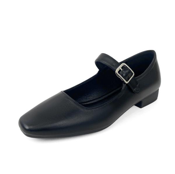 Women Flat Bottomed Mary Jane Leather Shoes Soft Soled Soft Leather Single Shoes