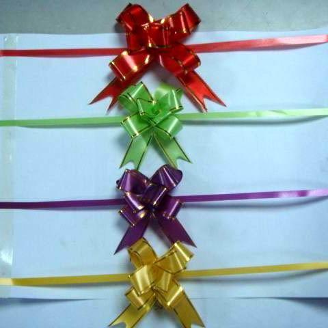 12mm mini glod thread plastic small pull bows for jewelry packing