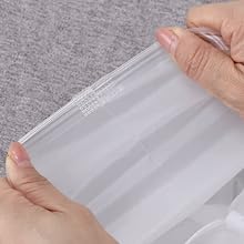 Waterproof Zipper Eva Matte Frosted  Transparent Recyclable Pla Zip Lock Poly Mailer Bags For Wigs Clothes Pack
