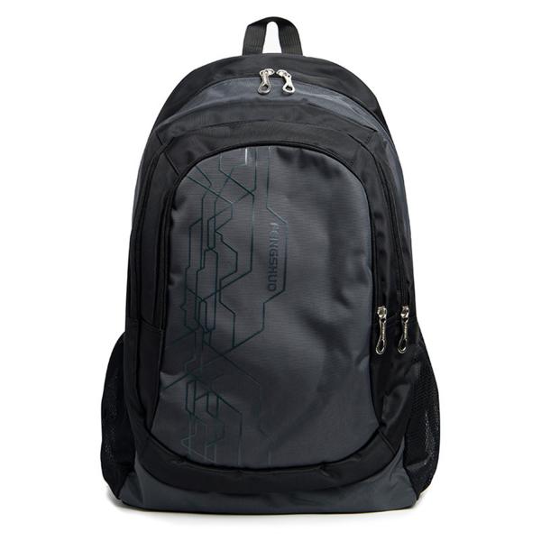 Personality large capacity student backpack fashion zipper computer pocket backpack soft geometric pattern backpack