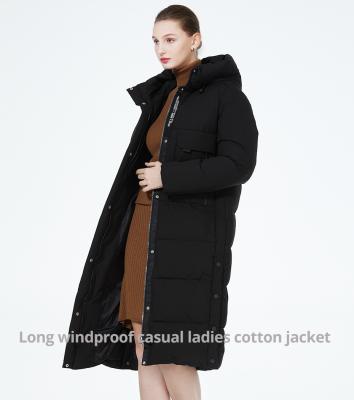 108cm Long Black Padded Coat Gray Green Womens Long Down Jacket