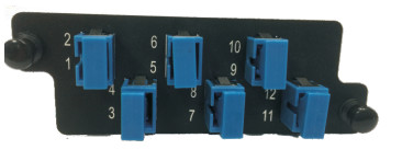 Tableau de connexions optique de fibre de 6 ports, panneau d'adaptateur de fibre de SM de Sc