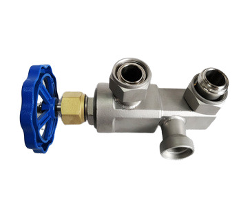 Corrosion SS304/316 à trois voies cryogénique de robinet d'arrêt sphérique anti