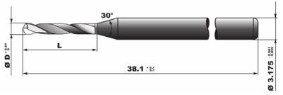 Slot Drill Bits PCB Tungsten Carbide Drill Bits 0.5mm-3.15mm