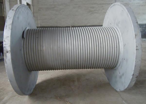 6mm Wire Mooring Winch Drum 430mm Diameter Carbon Steel Bolted