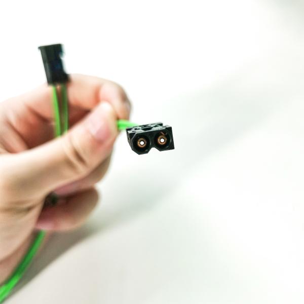 Adaptador fêmea de cabo de desvio de loop de fibra óptica de 22 cm mais verde oliva para BGM Mercedes