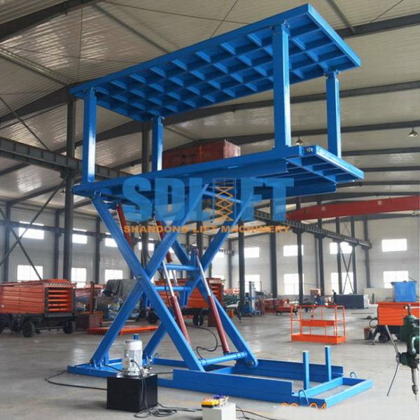 3Ton 3M Double Deck Hydraulic Scissor Car Lift Garage Double Car Elevator For Basement