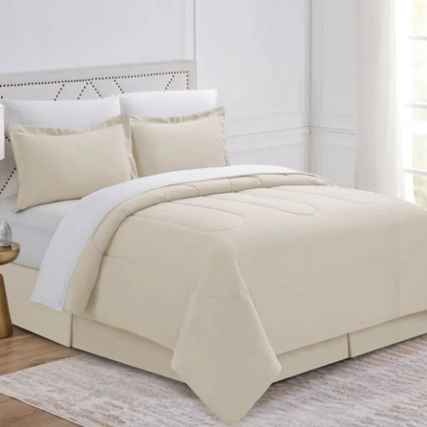 Beige Organic 300 TC Cotton Comforter Virgin Fiber Wholesale
