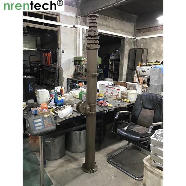 12m crank manual telescopic mast, crank antenna mast, telescpic mast, manual mast, aluminum telescopic mast