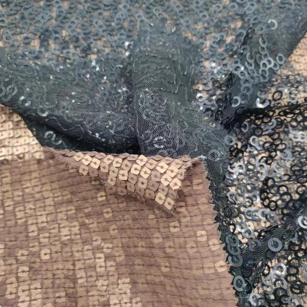 Связанная сетка 100% хлопок шифровала шарик ткани 75Dx75D 3mm Sequin