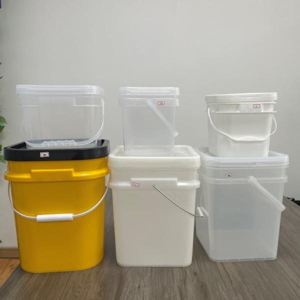 Square Plastic Pail Container for Minerals 3L to 20L Industrial Applications