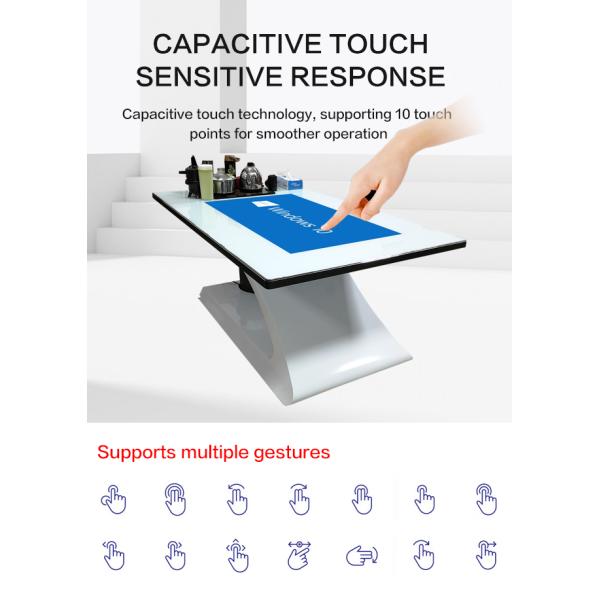 43 Inch Interactive Touch Screen Smart Table LCD Advertising Display For Coffee Meeting