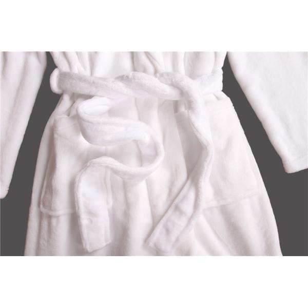 Stockpapa 100% Polyester Womens White Long Bathrobe For Winter