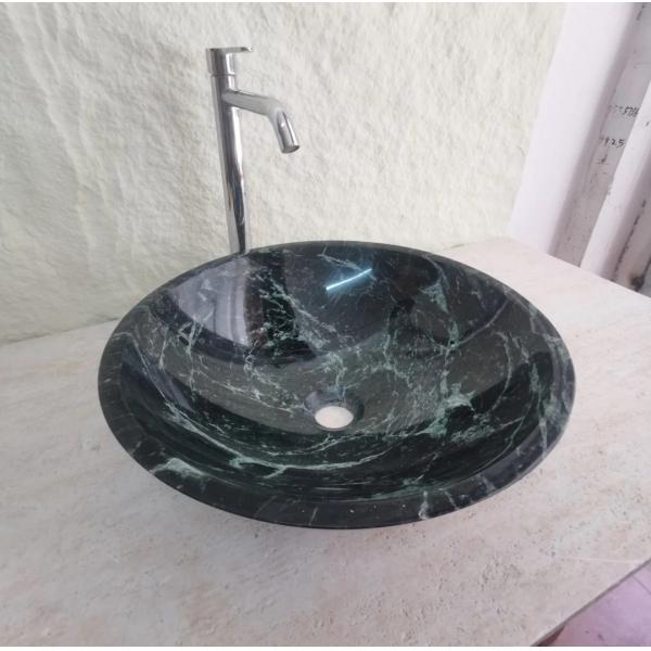 Premium Pradas Verde Green Marble Vanity Basin | Luxury Artisan Bathroom Sink