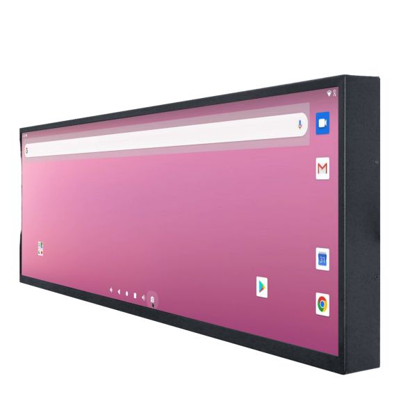 MJK Stretch Monitor 28.6 Inch LCD Display Digital Signage Shelf Talker Supermarket Advertising Screen SDK Elevator Subway