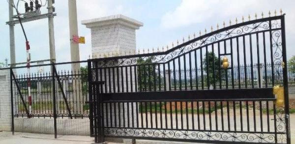 Metal Modern Cast Iron Door Hot Dipped Galvanized For Courtryard / Garden