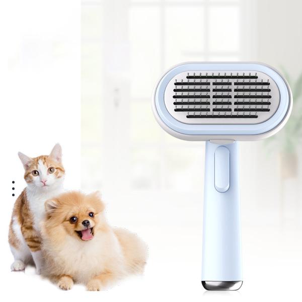 Hair  Dematting Pin Comb  Pet Grooming Kit Self Cleaning Slicker Brush Shedding Tool