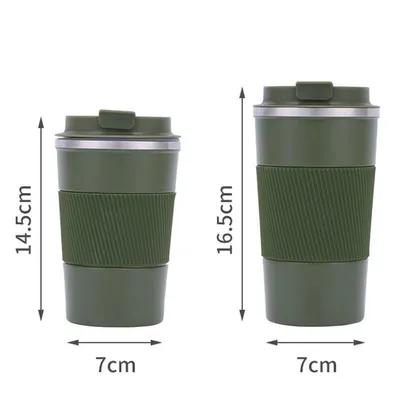 Portable 12 oz 17 oz Eco-friendly 304 étui de voyage en acier inoxydable pour le café étui isolé sous vide pour toutes les boissons chaudes ou glacées