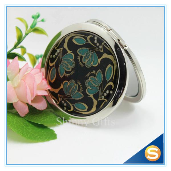 Shinny Gifts Lady Metal Makeup Mirror Exquisite And Durable Compact Mirror