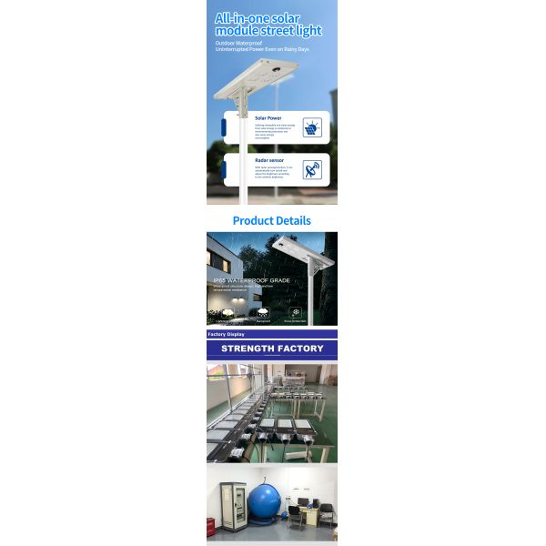 All-in-One Solar Street Light with Microwave Sensor, Dusk to Dawn Auto On/Off, No Wiring Zero Electricity Bill, IP65 Waterproof for Home Outdoor Security