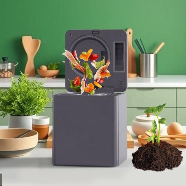 Composteur de cuisine intelligent de 2,5 litres de capacité, équipé d'un équipement OEM, composteur de cuisine de déchets intelligents, transformant les déchets alimentaires en compost