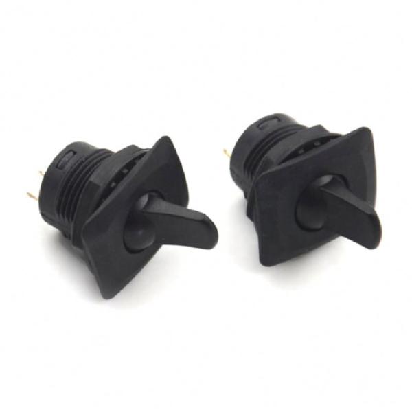 R13-402 ON-ON 3Pin 2Position Round Toggle Switch Maintained SPDT Panel Mount Black Color