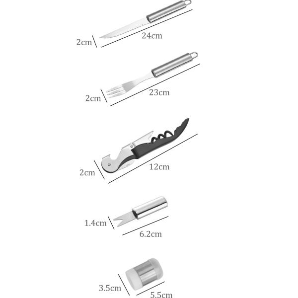 Аксессуары для кемпинга на открытом воздухе Портативные инструменты для барбекю с индивидуальным логотипом и сумкой для ношения