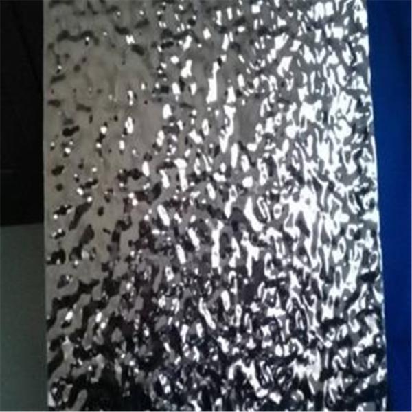 Reflecting irregular wavy metallic panels hammered stainless steel sheet mirror finish