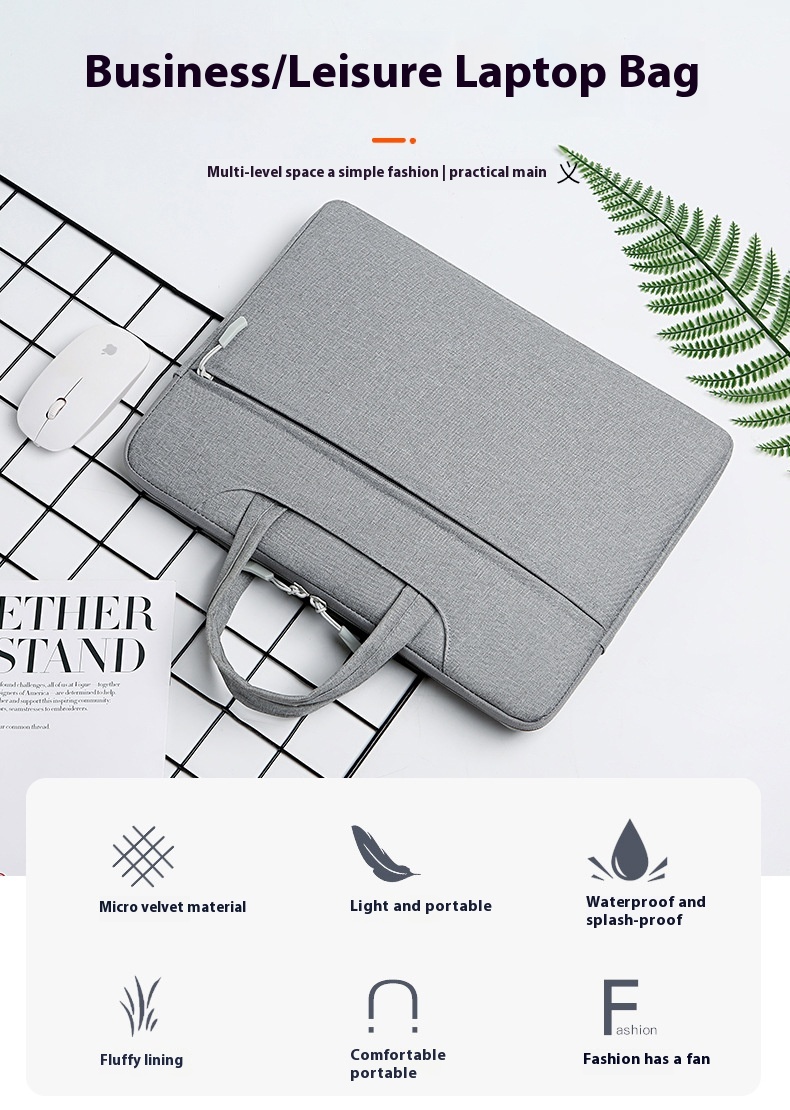 Wholesale Men's 15.6inch Tablet Laptop Bag 14inch Handheld Inner Sleeve Fabric Case Briefcase for iPad Sling Carrying System Wholesale OEM/ODM/Private Label