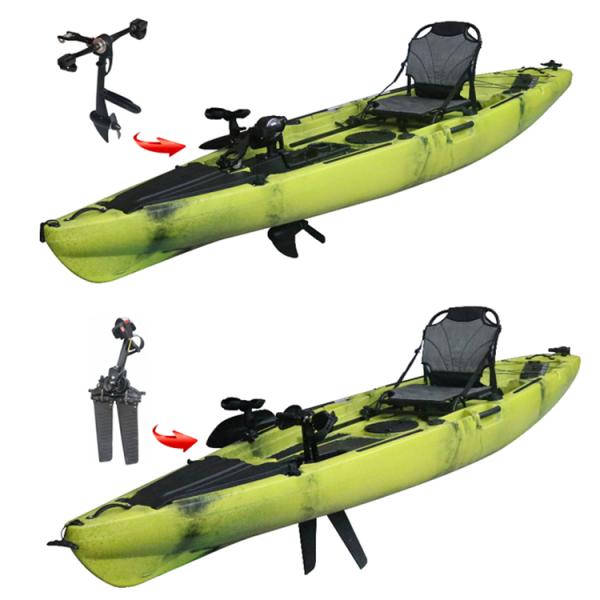3.38m*0.87m Fishing Pedal Kayak LLDPE Single Sit On Top Fishing Kayak