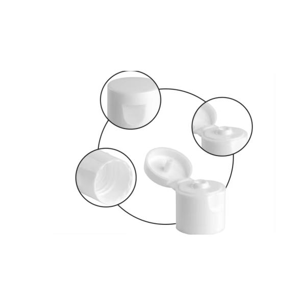 Белый защитный PP пластик гладкий Flip Top Cap Flip Top Cap для косметической бутылки