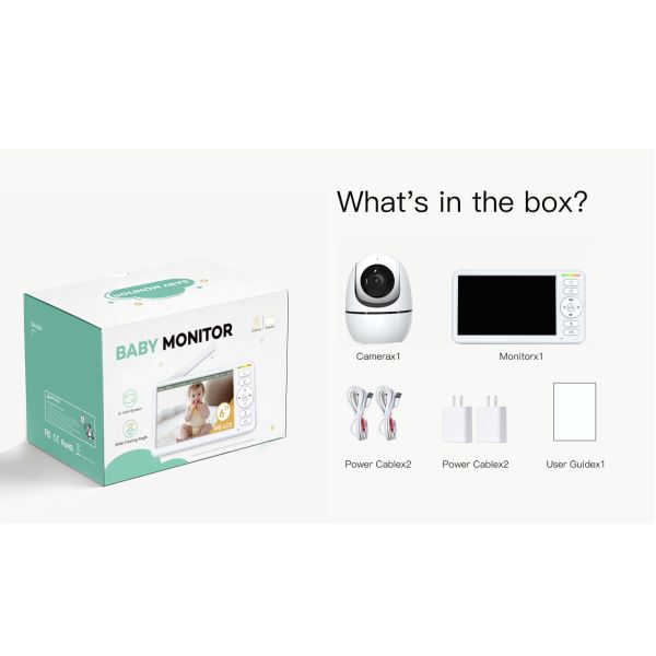 Two way Audio HD Baby Monitor Including 5000mAh Battery and 750 Grams Weight Designed for Continuous Infant Supervision