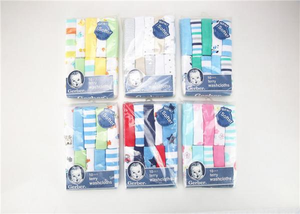 10pk Knit Washcltoh Baby Bath Washcloths 80% Cotton 20% Polyester