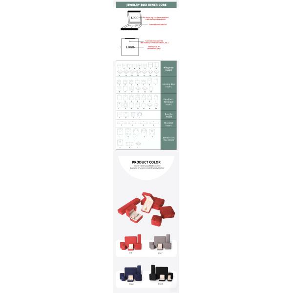 Premium Red Jewelry Box Packaging for Big Necklace Bracelet Earrings Ring Set