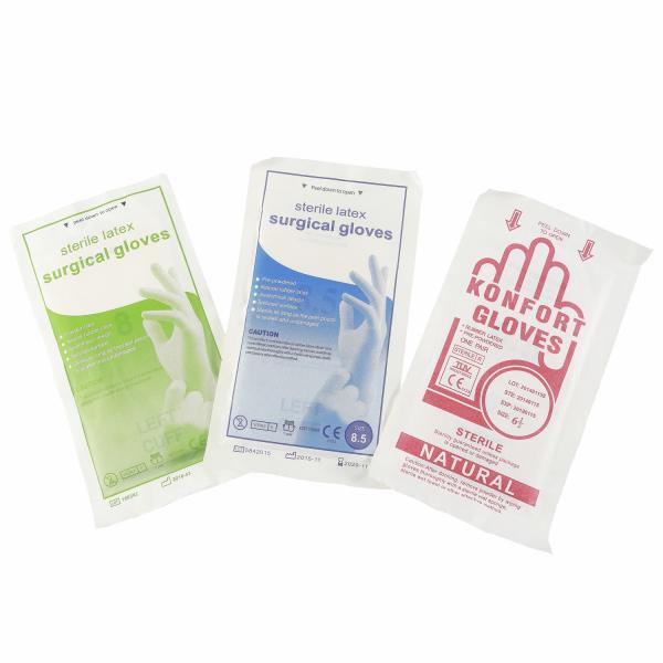 6.5-8.5 o látex médico das luvas descartáveis esterilizou luvas cirúrgicas para a sala de operação