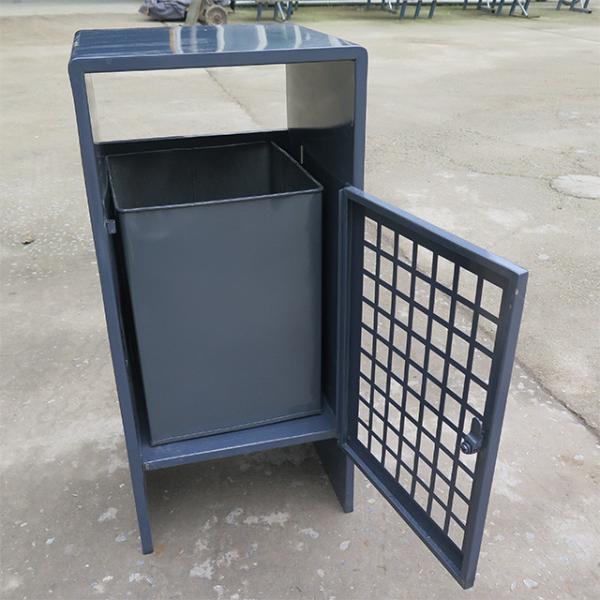 EN840 Certificate Stand Lid 30L Steel Outdoor Trash Can