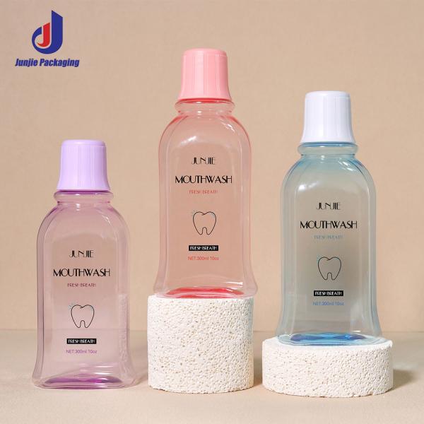 Customized Plastic Mouthwash Bottle 100ml/250ml/300ml Empty Body Lotion Bottles For Cosmetic