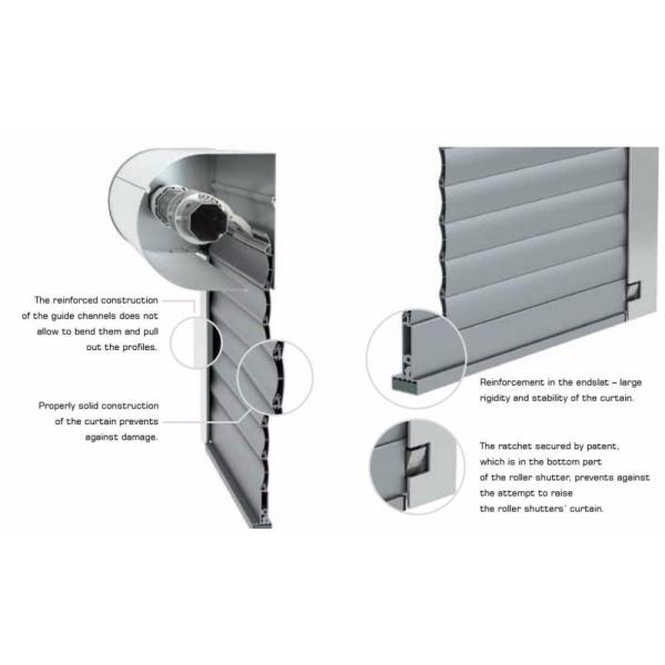 5.8-6.0M Алюминиевые экструзионные детали Рулочная жалюзи дверь 6063 6061 6005 6060